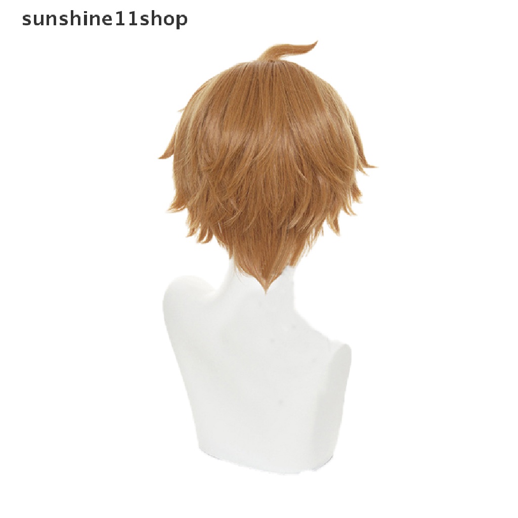 Sho Genshin Impact Tartaglia Cosplay Wig Pendek Coklat Tahan Panas Wig Sintetis N