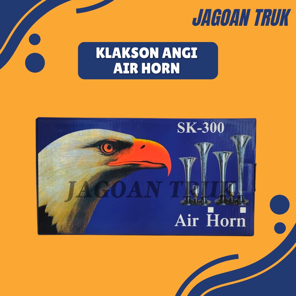 Airhorn Air Horn Klakson Angin 2 Corong Terompet Mobil Truck SK-300