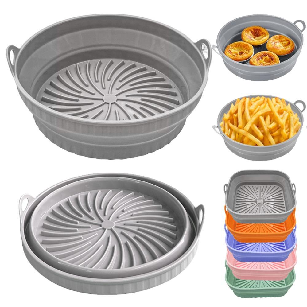 Chookyy Square Silicone Pot Pizza Plate Masak AirFryer Aksesoris Baking Basket