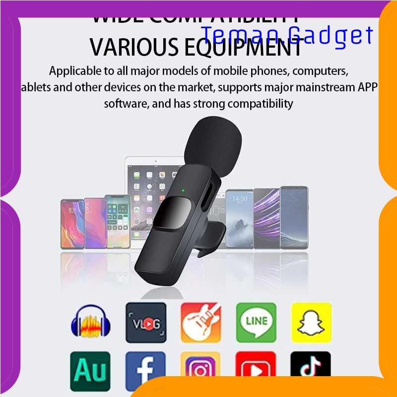 TG - KMR BYSL Wireless Clip On Mic Portable for Vlogging Live Streaming Type-C - K8