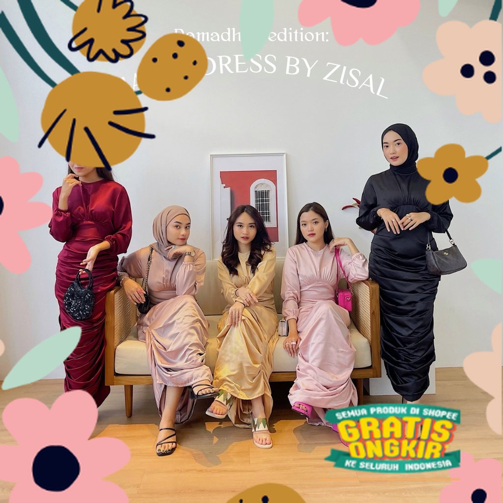 ZISALLECTION - Hazel dress / baju pakaian murah