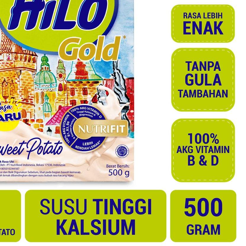 

♙ Hilo Gold Sweet Potato Susu Tinggi Kalsium Rendah Lemak 500 gram ▲