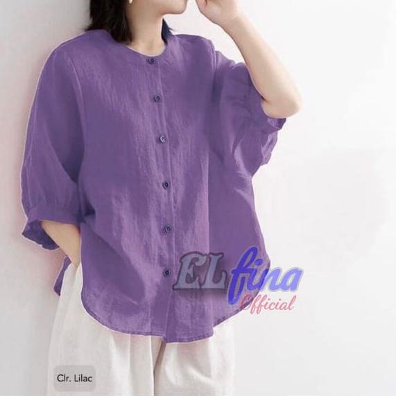 TERPERCAYA Baju blouse wanita bahan Katun linen premium