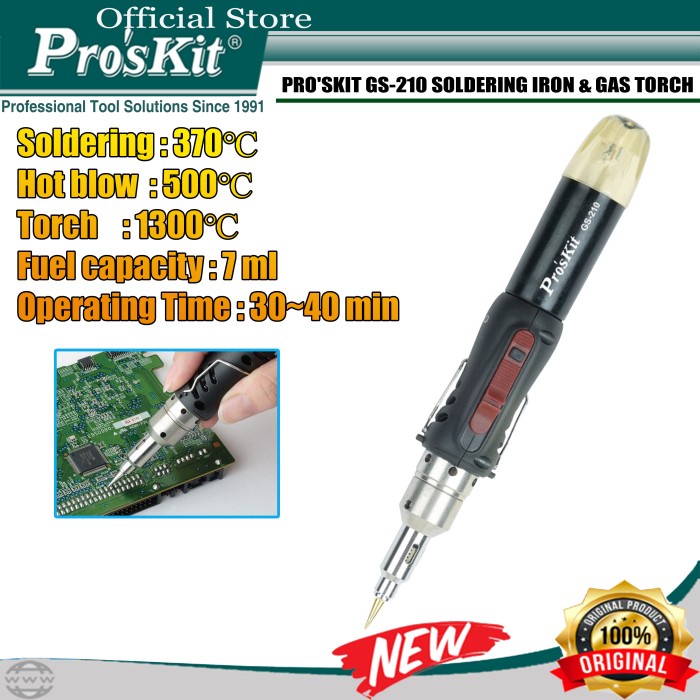 SOLDER GAS PORTABLE PRO'SKIT GS-210 GAS TORCH ORIGINAL