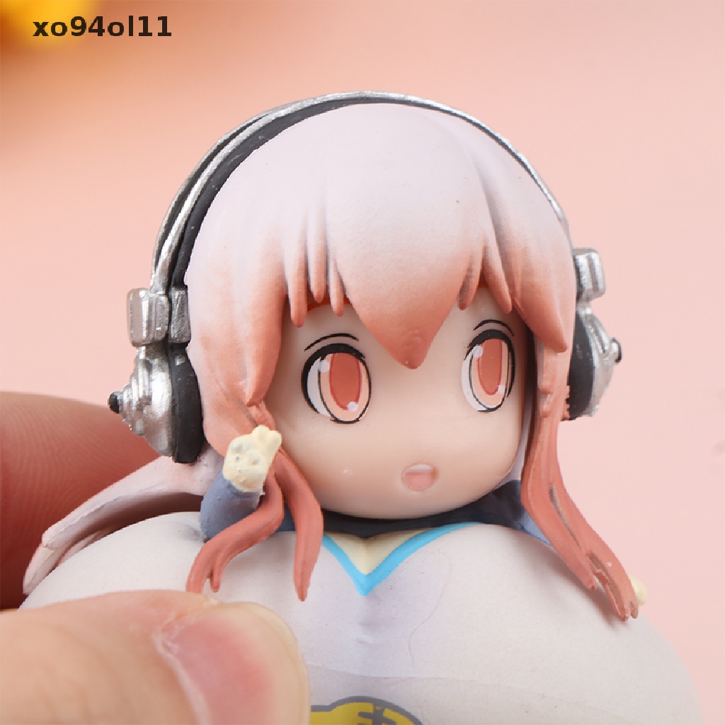 Xo 1Pc Anime Super Sonico Figure Q Versi Lucu Bungkuk Mini Boneka Aksesoris Mobil OL