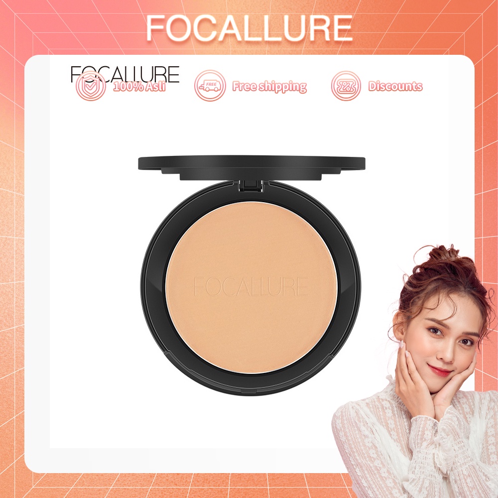 FOCALLURE Oil-control Pressed Powder-Matte Bedak Padat Untuk Wajah FA16