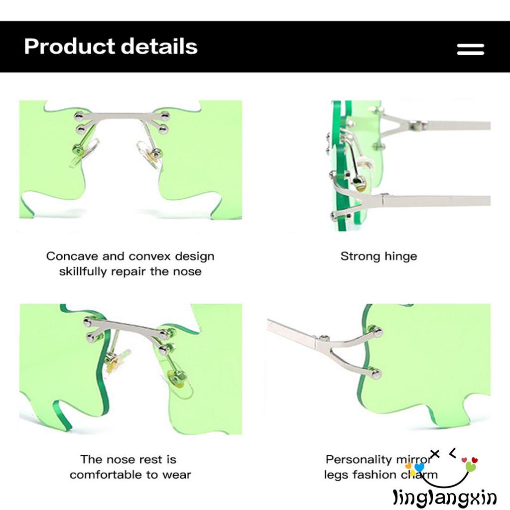 Llx-kacamata Hitam Wanita Tanpa Bingkai Irish Shamrock