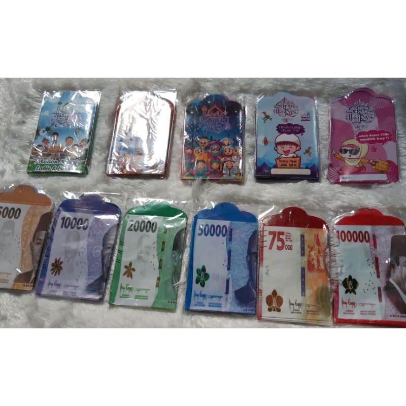 

Amplop Lebaran Viral Isi 10 pcs Amplop THR Motif Uang ATM Muslim