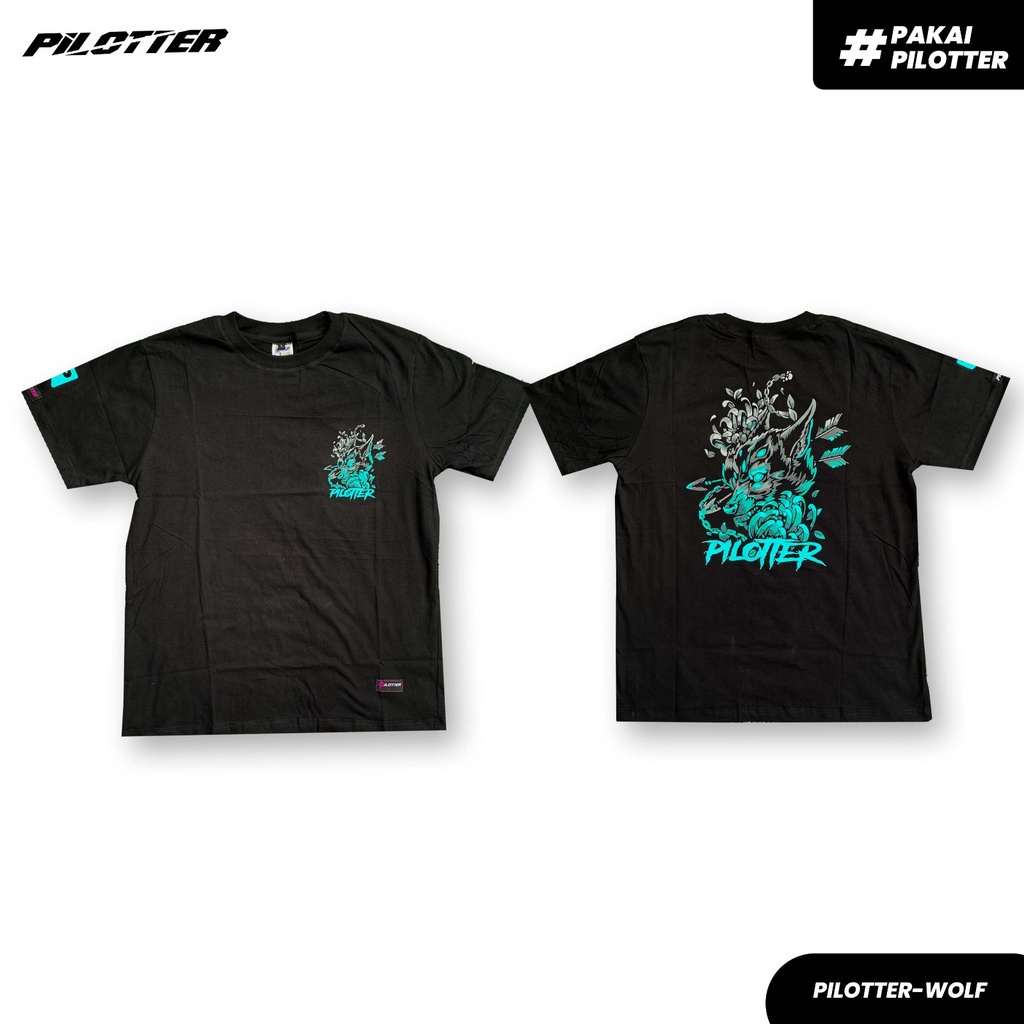 KAOS PILOTTER WOLF ORIGINAL KAOS PILOTTER WOLF CEWEK COWOK