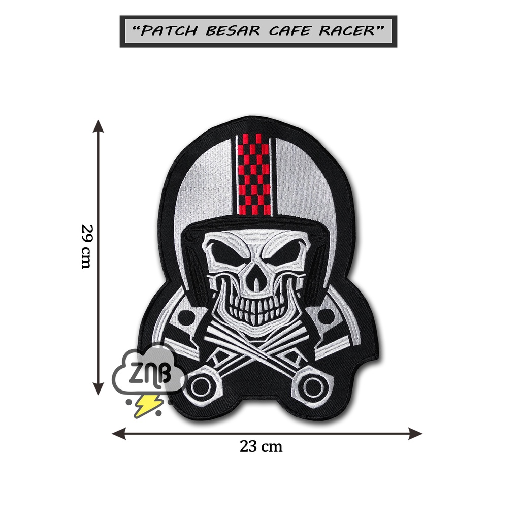 Patch Bordir Jahit Cafe Racer Emblem Motorcycles Pacth Motor Best Quality