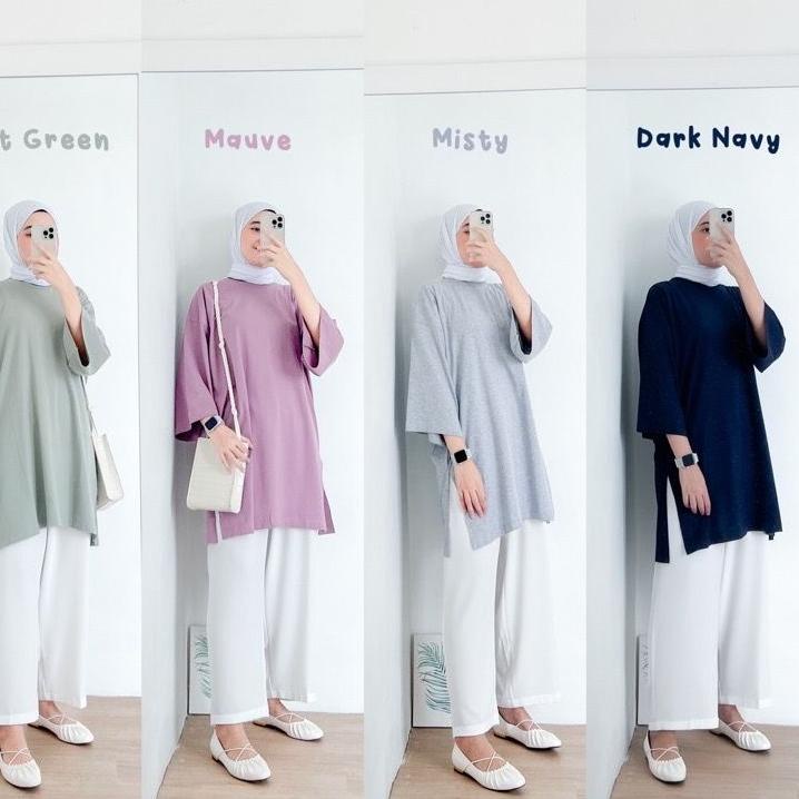 ✹ AFI - MC - Myza Oversize XXL Slit Blouse / Top Hijab ☝