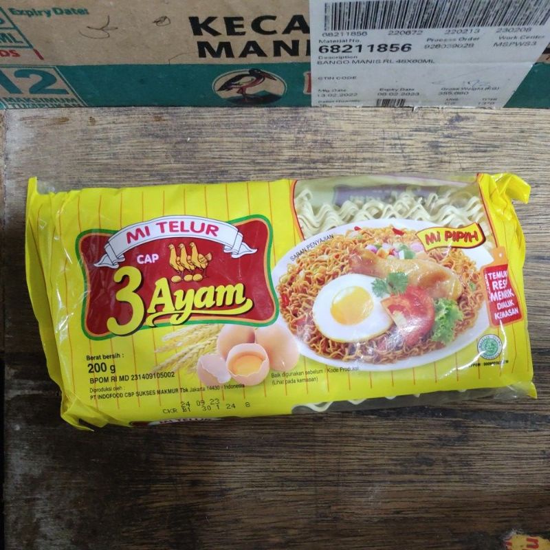 

Mie Mi Telur Cap 3 Ayamm 200gr