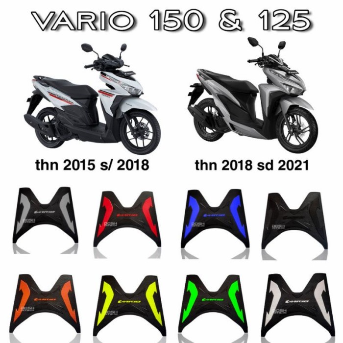 Karp Alas Injakan Kaki Karpet Motor Honda Vario New 125/150 Tahun2015 2021