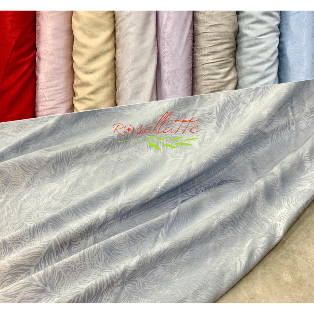 Kain Satin Jacquard Premium Brielle Semi Sutra Gamis Mukenah