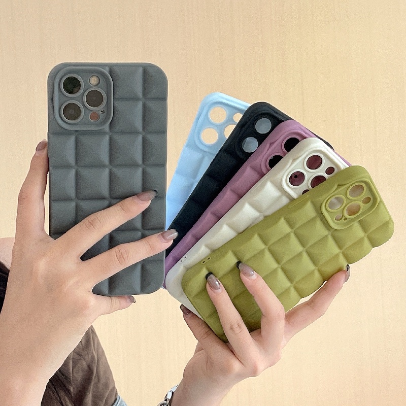 Waffle Case for iphone 7 8 plus x xs xr max 11 12 13 pro max