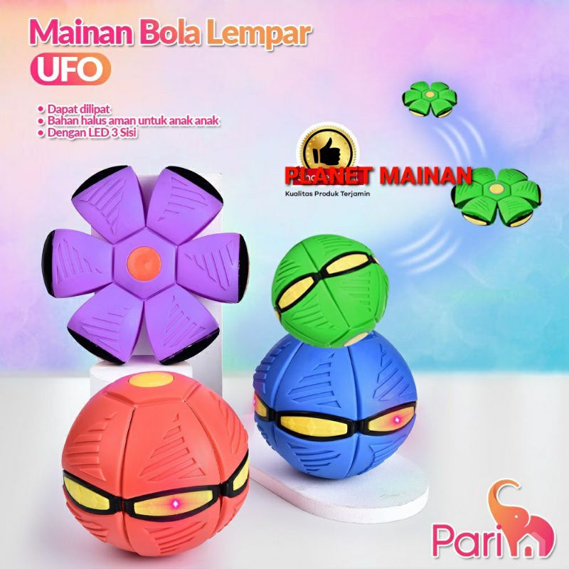 BOLA UFO INJAK OTOMATIS MAINAN PANTAI MAGIC BALL LEMPAR - LONCAT JADI BOLA