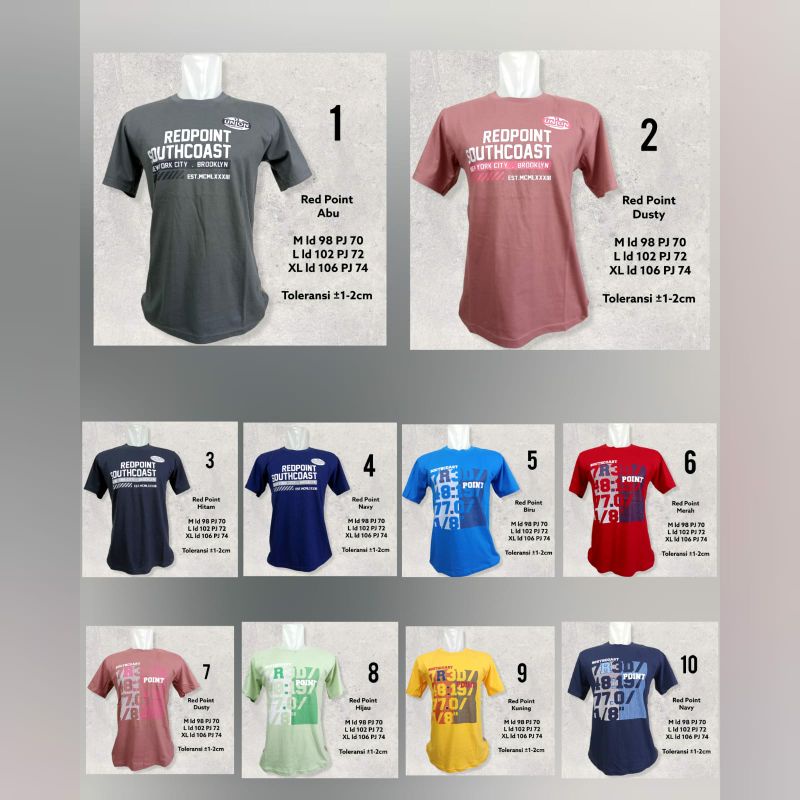 KAOS RED POINT TSHIRT RED POINT