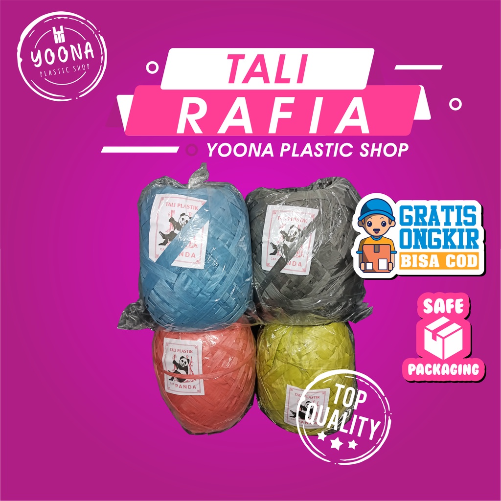 Tali Rafia | Tali Rafia Warna | Tali Rafia Hitam | Tali Plastik Rafia Warna Warni