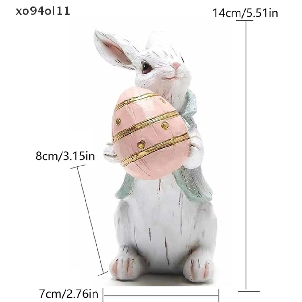 Xo Kelinci Paskah Lucu Memegang Telur Ornamen Easter Bunny Pegang Wortel OL