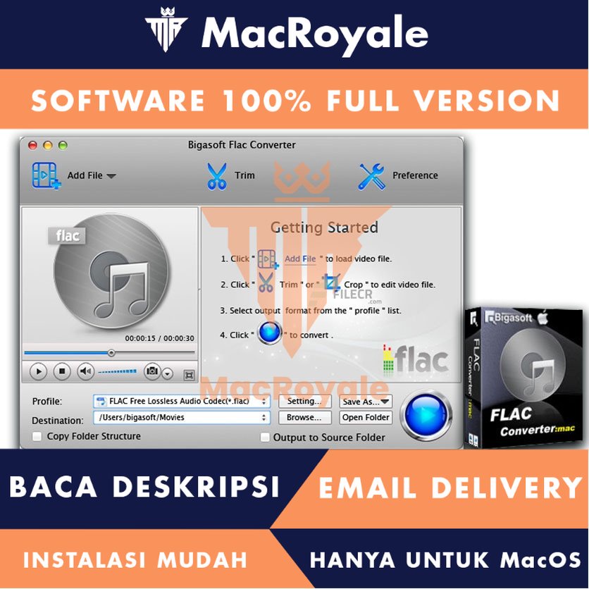 [MacOS] Bigasoft FLAC Converter Full Version Lifetime Full Garansi