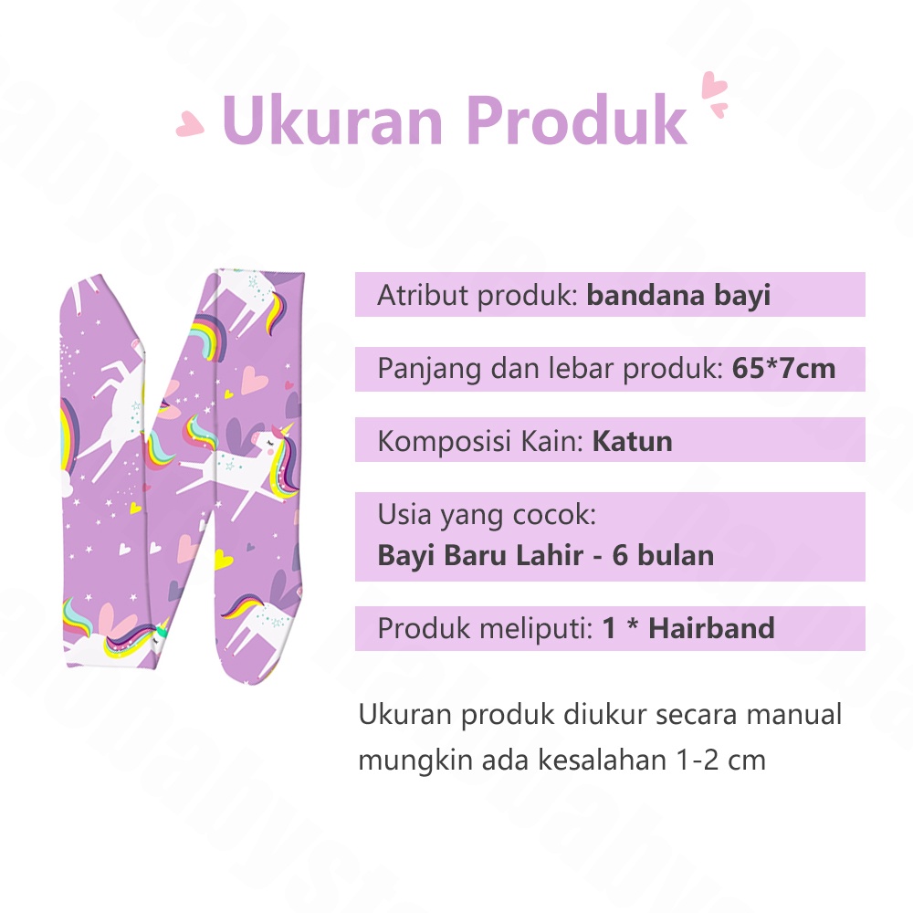 Halobaby bando baby newborn/ headband karet rambut anak bayi