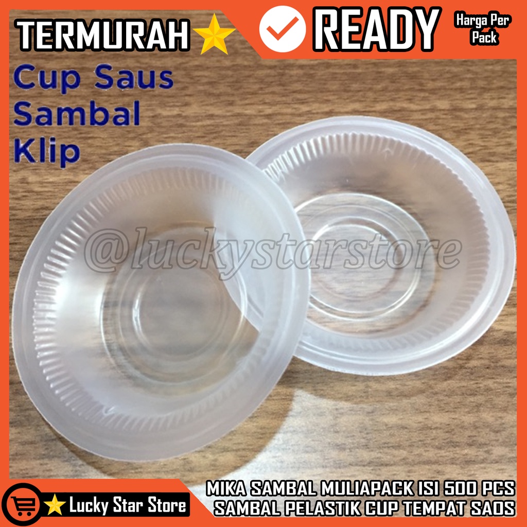 MIKA SAMBAL MULIAPACK ISI 500PCS TRAY SAMBAL PLASTIK CUP TEMPAT SAOS CUP SAMBAL PUTIH SUSU MIKA SAMB
