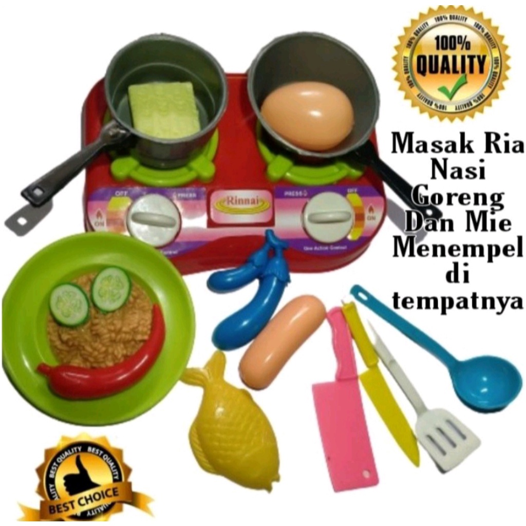 KS 119 Mainan Anak Perempuan Masak Masakan Kitchen Set Masak Ria, Masak Masakan Nasi Goreng