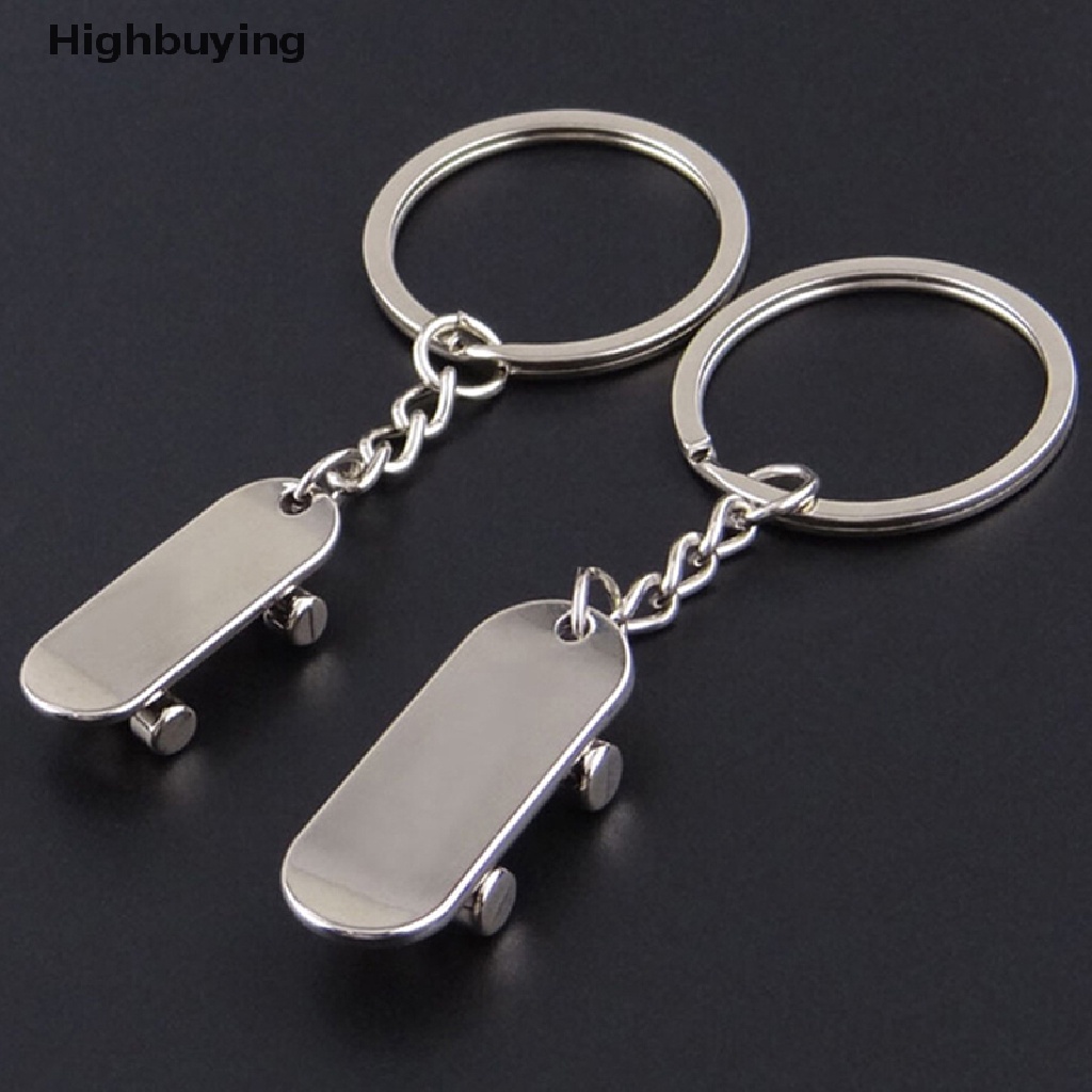 Hbid 1pasang Lovers Scooter Metal Keychain Skate Pria Car Key Ring Link Wanita Tas Liontin Gantungan Kunci Ring Holder Souvenir Perhiasan Glory