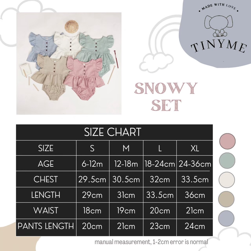 TINYME 6-36 bln || Celana Bloomers Pants Bayi Anak Perempuan catalog TMTM SNOWY
