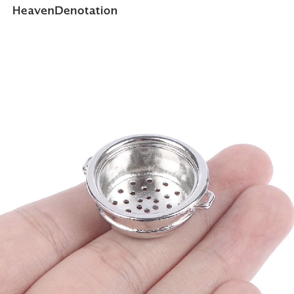 [HeavenDenotation] 1: 12 Dollhouse Miniature Metal Steamer Pot with Cover Set Kitchen Accessories HDV