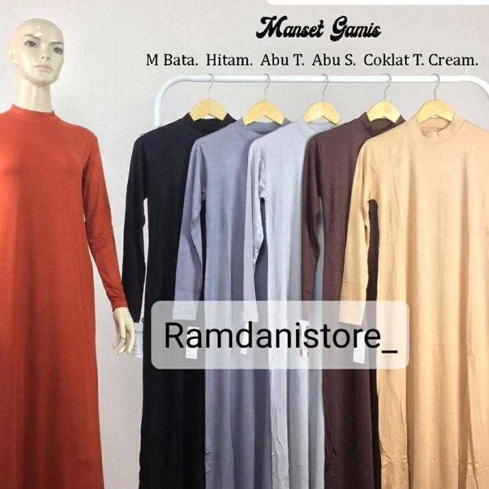 ۝ Gamis Manset Lengan Panjang Premium Rayon Super, Manset Gamis Kaos Rayon, Gamis ℗