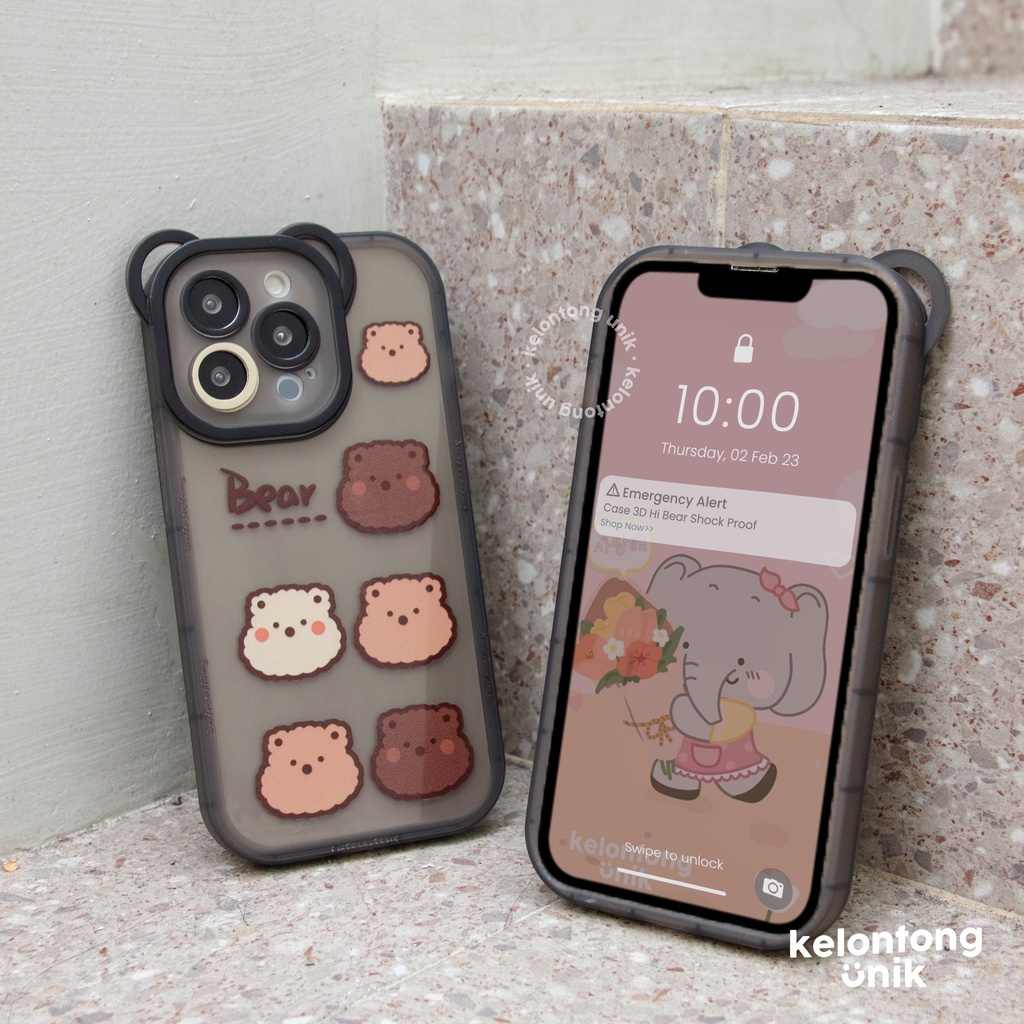 For iPhone - 3D Hi Bear Shock Proof Case