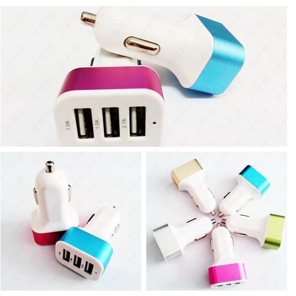 Charger Mobil 3 Port USB Car Charger 3 Port USB Car Saver 3 Port Charger Mobil