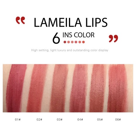 LAMEILA Matte Lipstick Liquid Korean Lipstik Lip Glaze Korean Lip Cream Lip Gloss Waterproof LA055