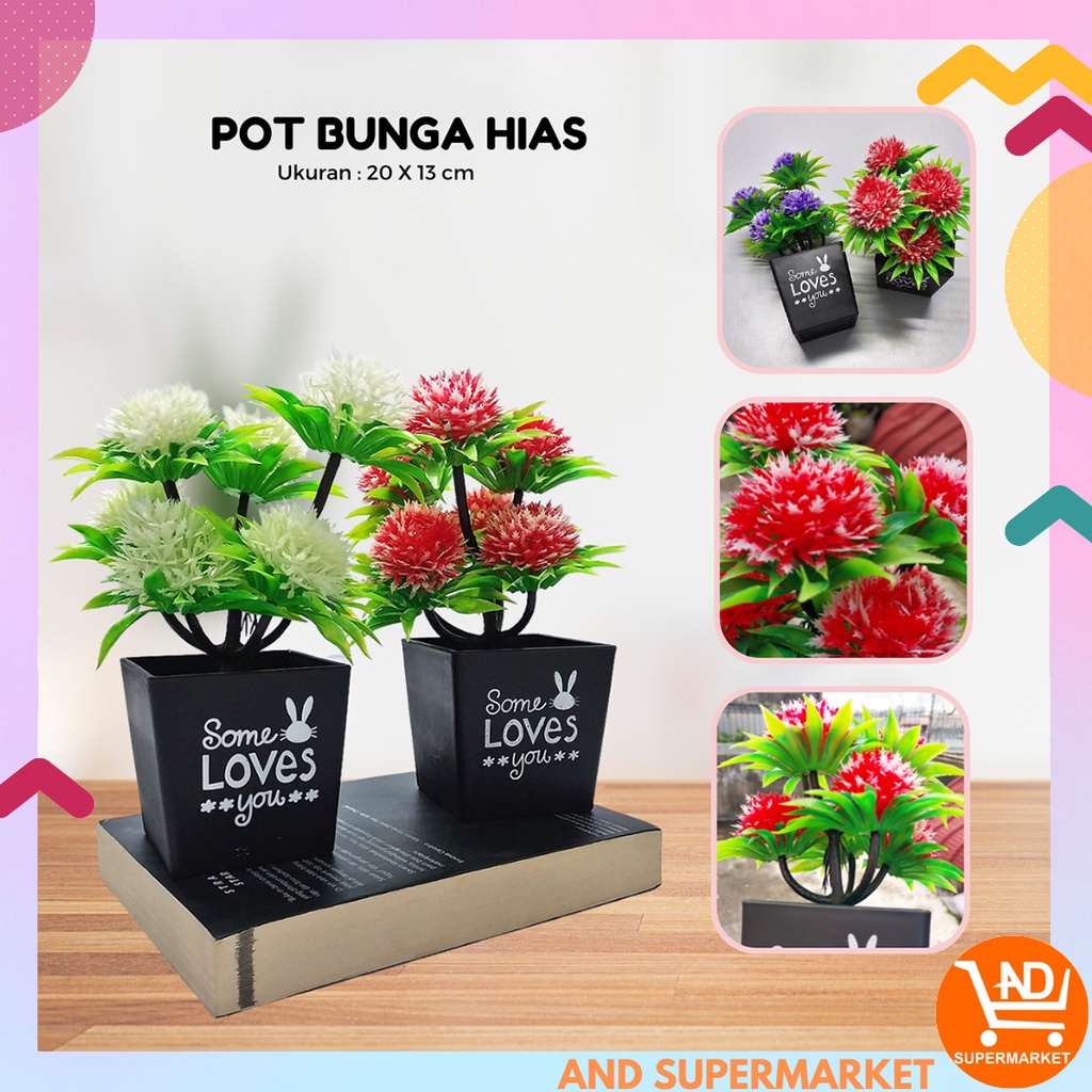 AND / COD / Tanaman Hias Plastik Bunga Hias Mini Import Dekorasi Rumah Murah Terkini Artificial Flower Tanaman Bunga Hias PBP53