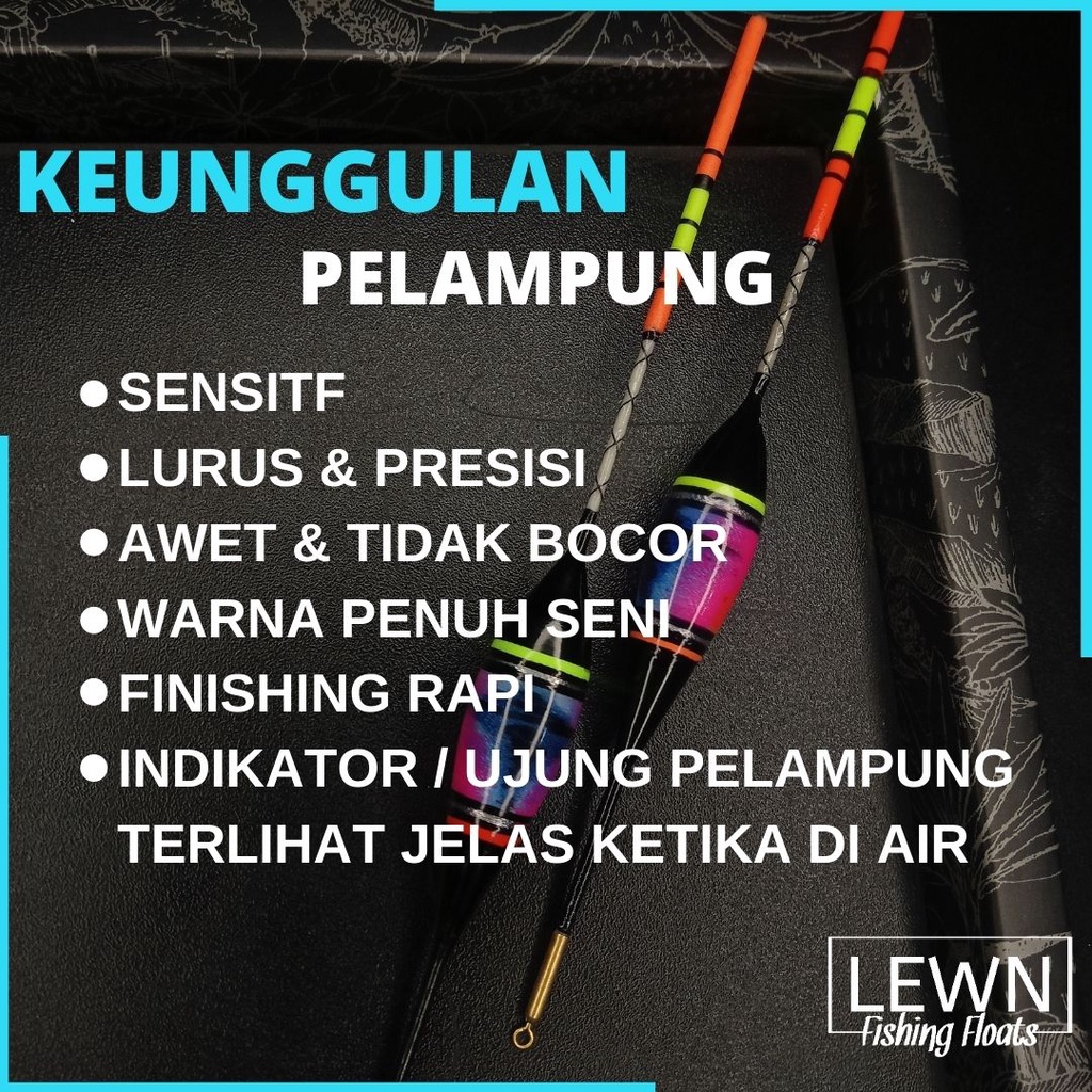 pelampung pancing anti badai sensitif wraping full lilit benang B