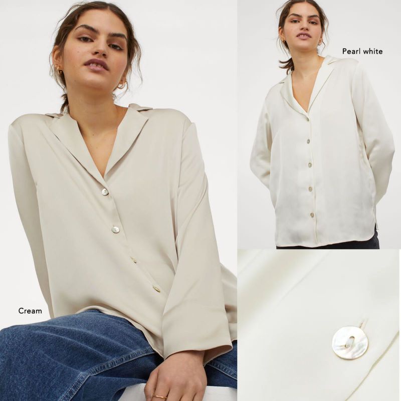 Hm satin shirt blouse