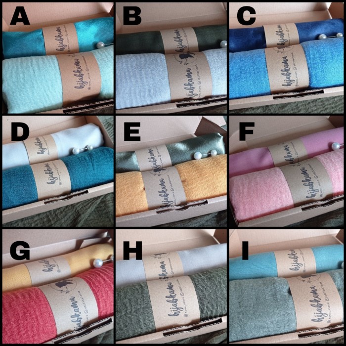 

hampers hijab satin lebaran kado kerudung bingkisan ultah murah wisuda - I, NO BUBBLE WRAP