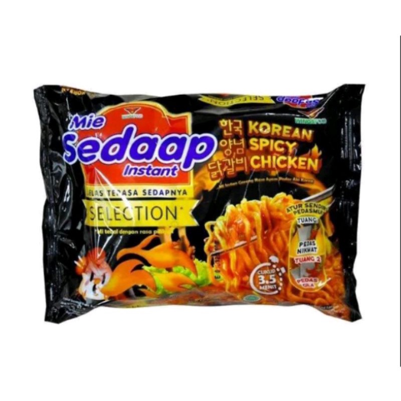 1 Dus - Mie Sedaap Selection Mie Instan Korean Spicy Chicken Goreng Sedap Karton Isi 40 Bungkus