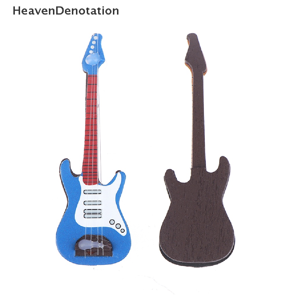 [HeavenDenotation] 1: 12rumah Boneka Miniatur Gitar Klasik Gitar Elektrik Model Alat Musik Home Living Scene Decor Mainan Aksesoris Rumah Boneka HDV