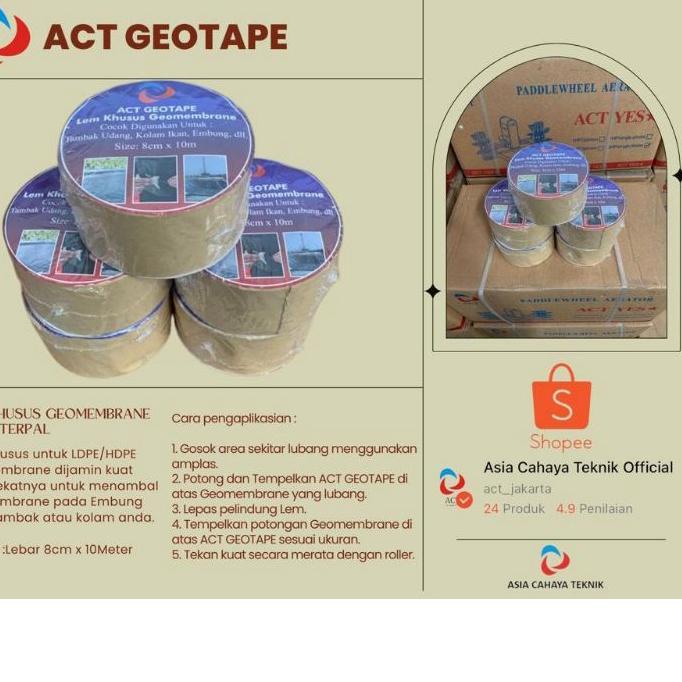 ☑ GEOTAPE Lem Geomembrane atau Plastik Terpal ☈