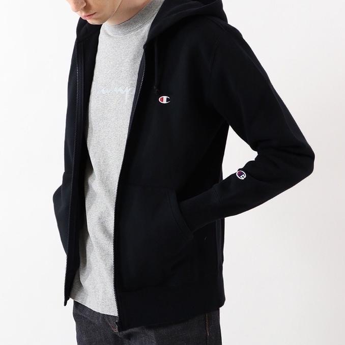♦ Hoodie Zipper Champion Basic Logo Original Japan Market C3-Q106 ➩
