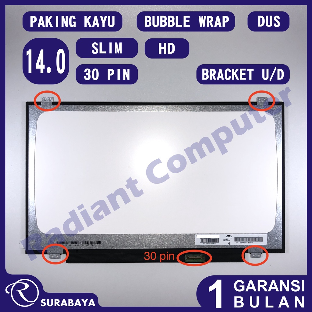 LCD LED 14.0 Slim 30 pin Asus X453 X453S X453SA