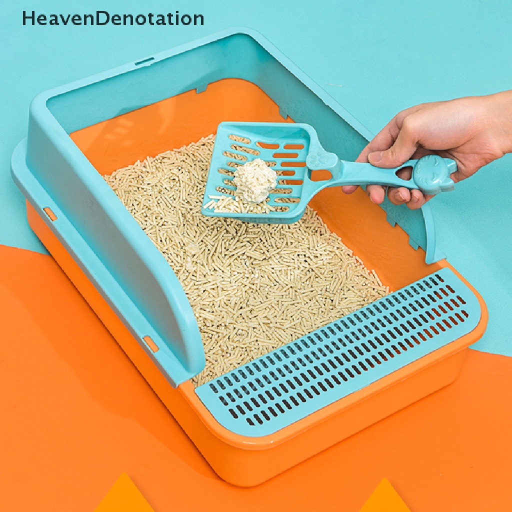 [HeavenDenotation] Sekop Kotoran Kucing Gagang Panjang Sekop Kotoran Kucing toilet cat litter box Pembersih Sekop Kotoran Kucing Lubang Besar Tahu Kotoran Kucing Khusus HDV