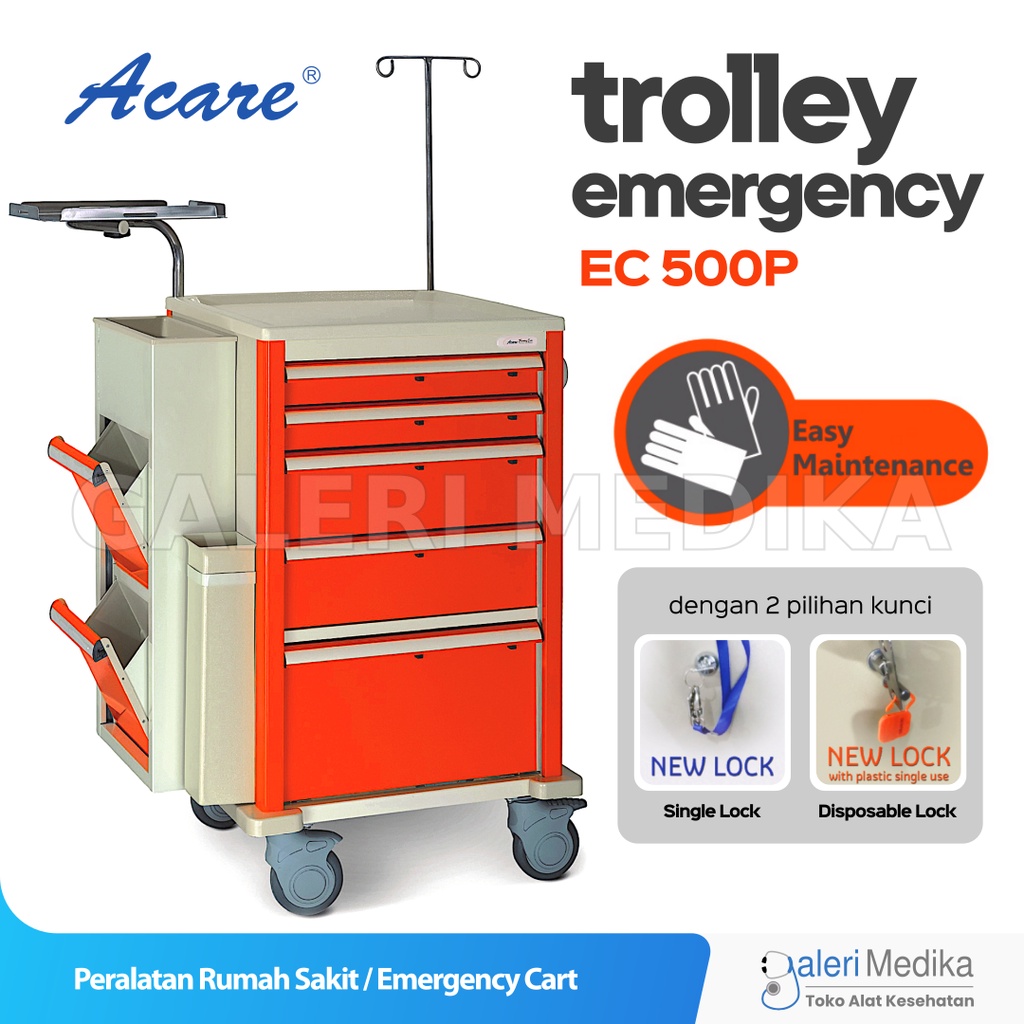 Troli Darurat Acare EC-500P Emergency Cart / Emergency Trolley Acare EC-500P / Troli Emergency