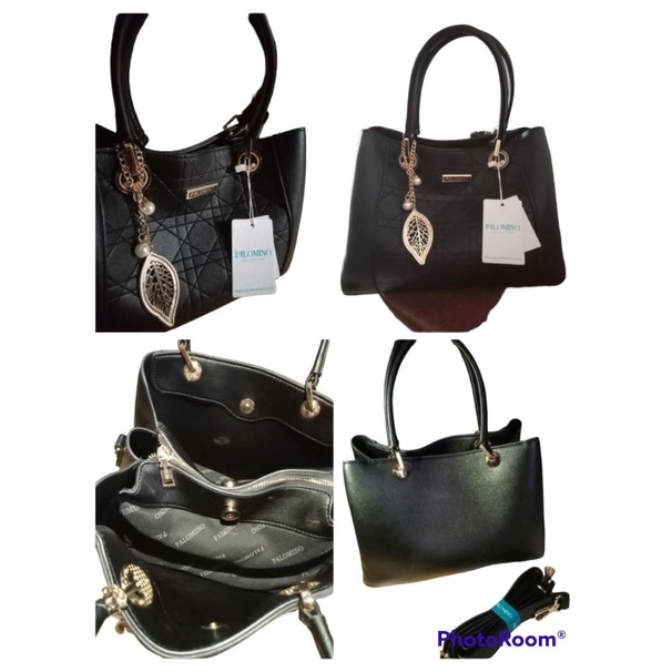 hand bag leather palomino black tas branded hitam wanita