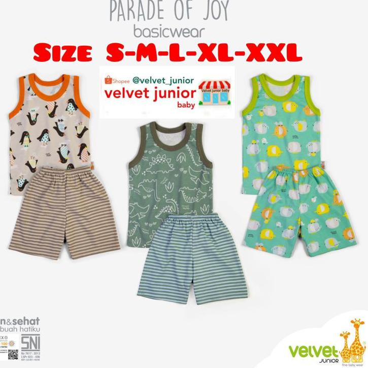 ➷ Velvet Junior Setelan Singlet (3 setel) ♥