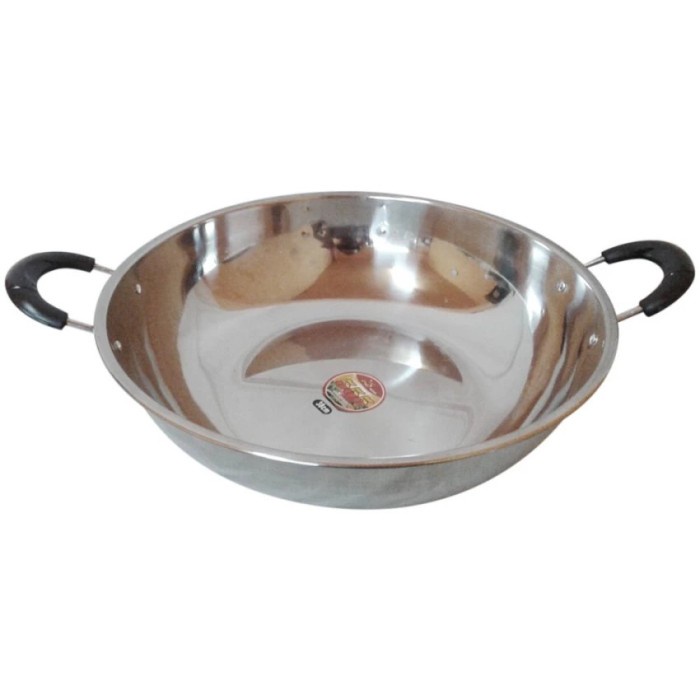 Panci Wajan Polos Stainless Steel Jumbo Diameter 34Cm