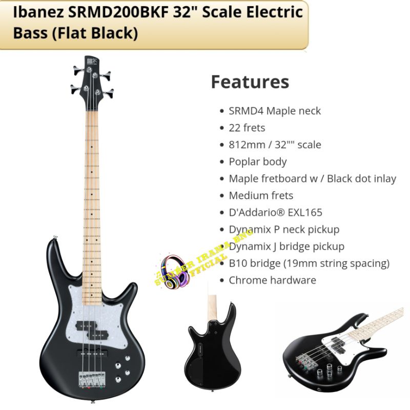 BASS IBANEZ SRMD200 SHORT SCALE
