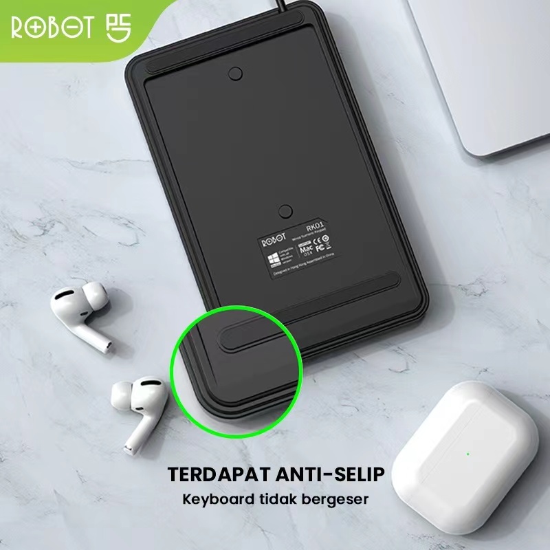 Wired Numeric Keypad ROBOT RK01 Portable Black ORIGINAL